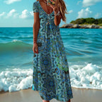 Damen Maxikleid mit floralem Muster R&B