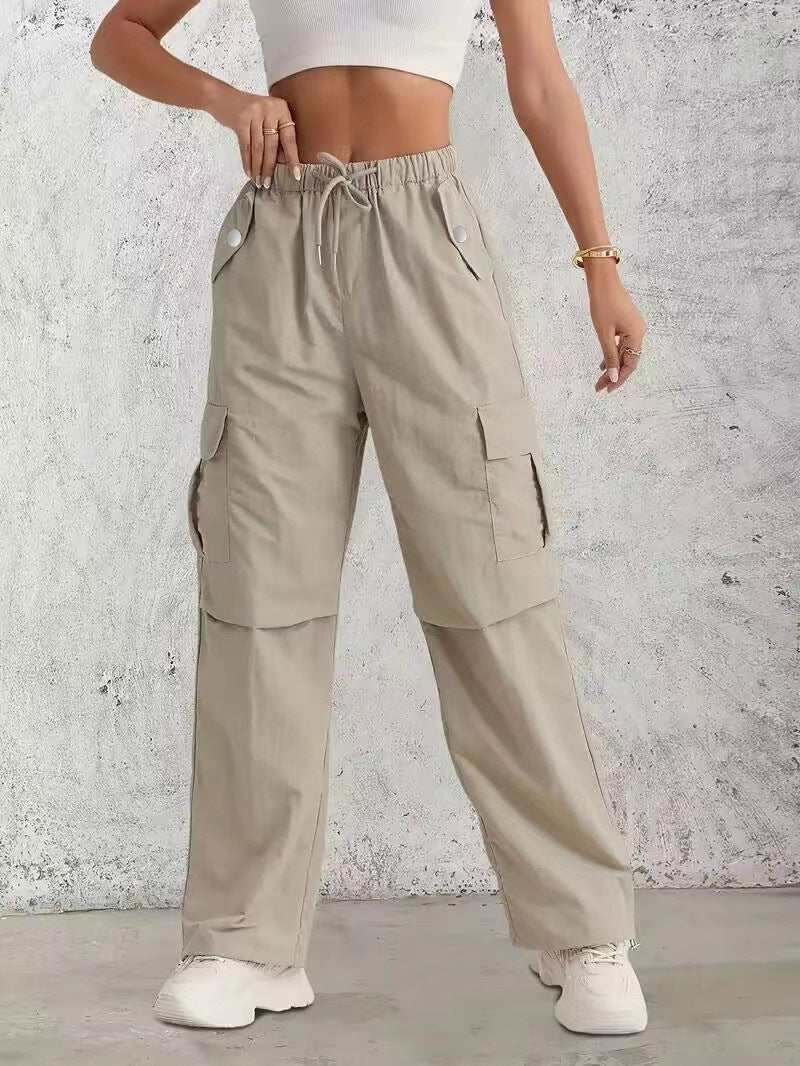 Damen Cargo-Hose mit seitlichen Taschen und elastischem Bund R&B