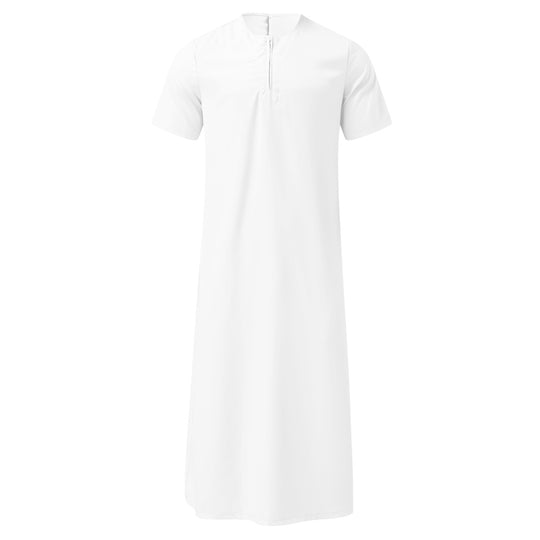 Damen sportliches Maxikleid mit kurzem Arm und praktischem Reißverschluss R&B