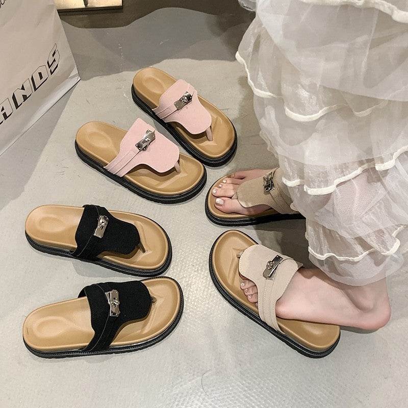 Damen modische Chic-Schlappen mit exklusivem Design und komfortabler Sohle EB