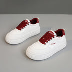 Damen modische Plateau-Sneaker mit atmungsaktiver Oberflächenstruktur und dämpfender Sohle R&B