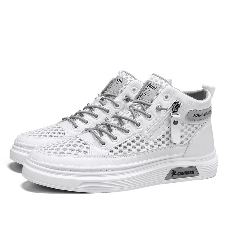 Damen Sportliche High-Top Sneakers mit atmungsaktivem Obermaterial und robustem Profil