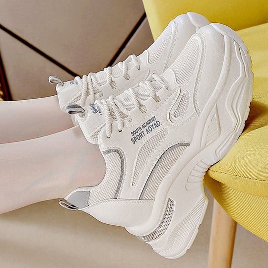 Damen Sportliche Chunky Sneakers mit atmungsaktivem Mesh-Obermaterial und dämpfender Sohle R&B