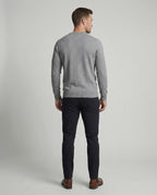 Herren V-Ausschnitt Pullover aus hochwertiger Baumwolle mit bequemer Passform