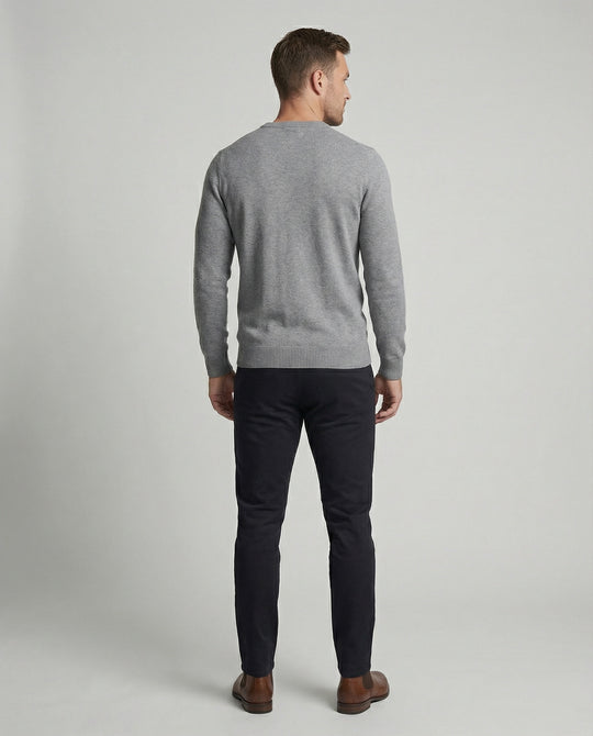 Herren V-Ausschnitt Pullover aus hochwertiger Baumwolle mit bequemer Passform R&B