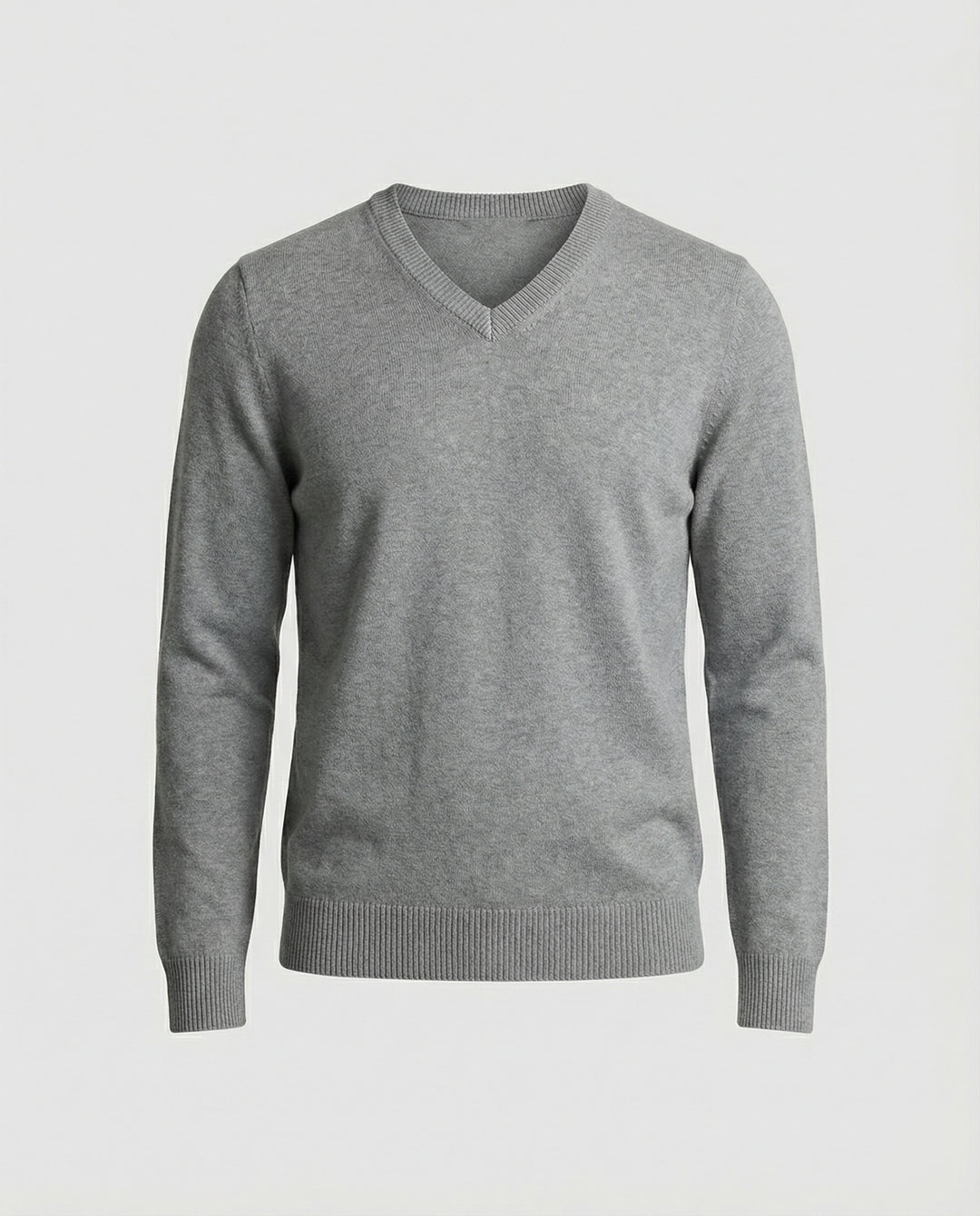 Herren V-Ausschnitt Pullover aus hochwertiger Baumwolle mit bequemer Passform R&B