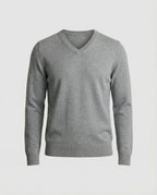 V-Ausschnitt Baumwollpullover