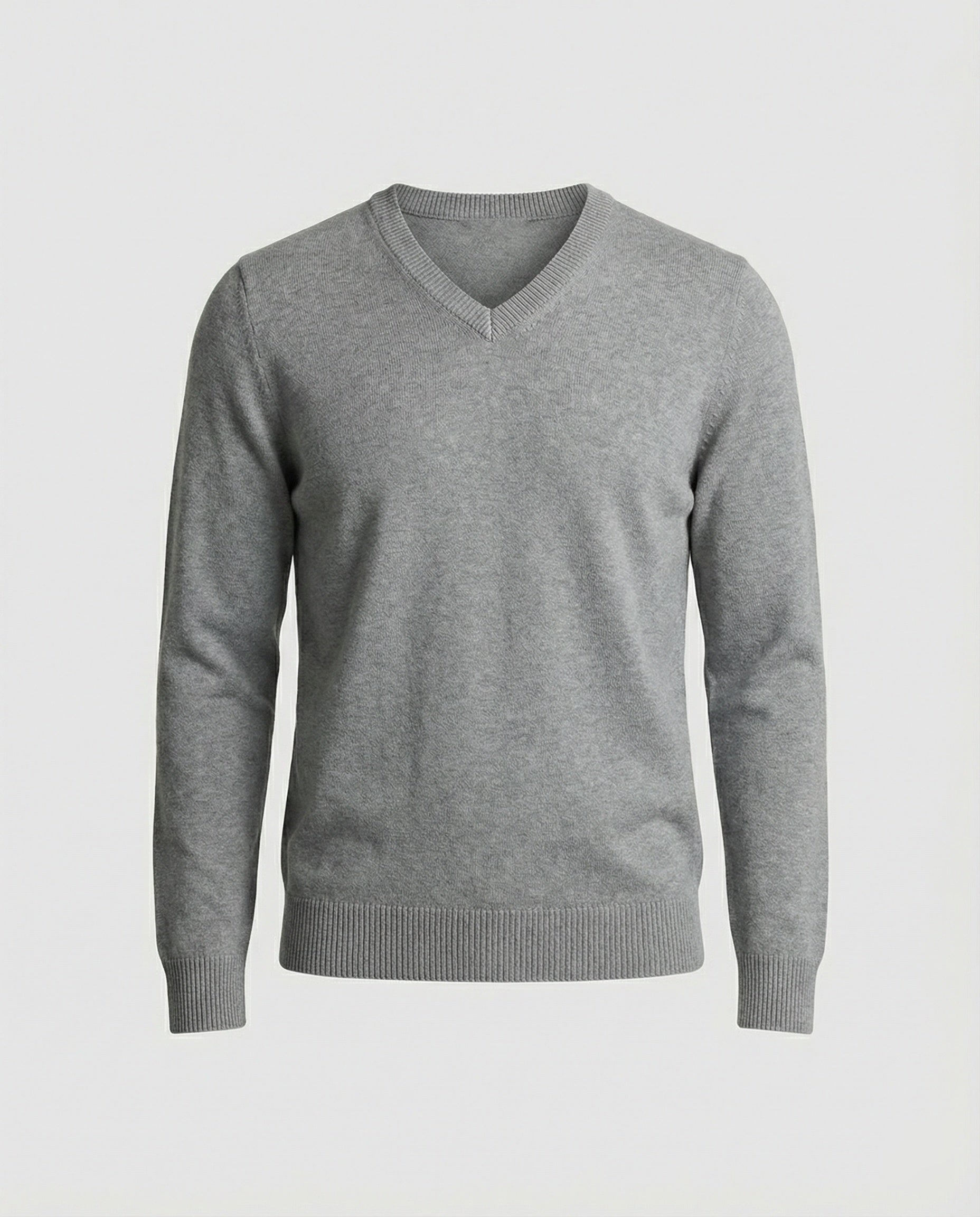 V-Ausschnitt Baumwollpullover