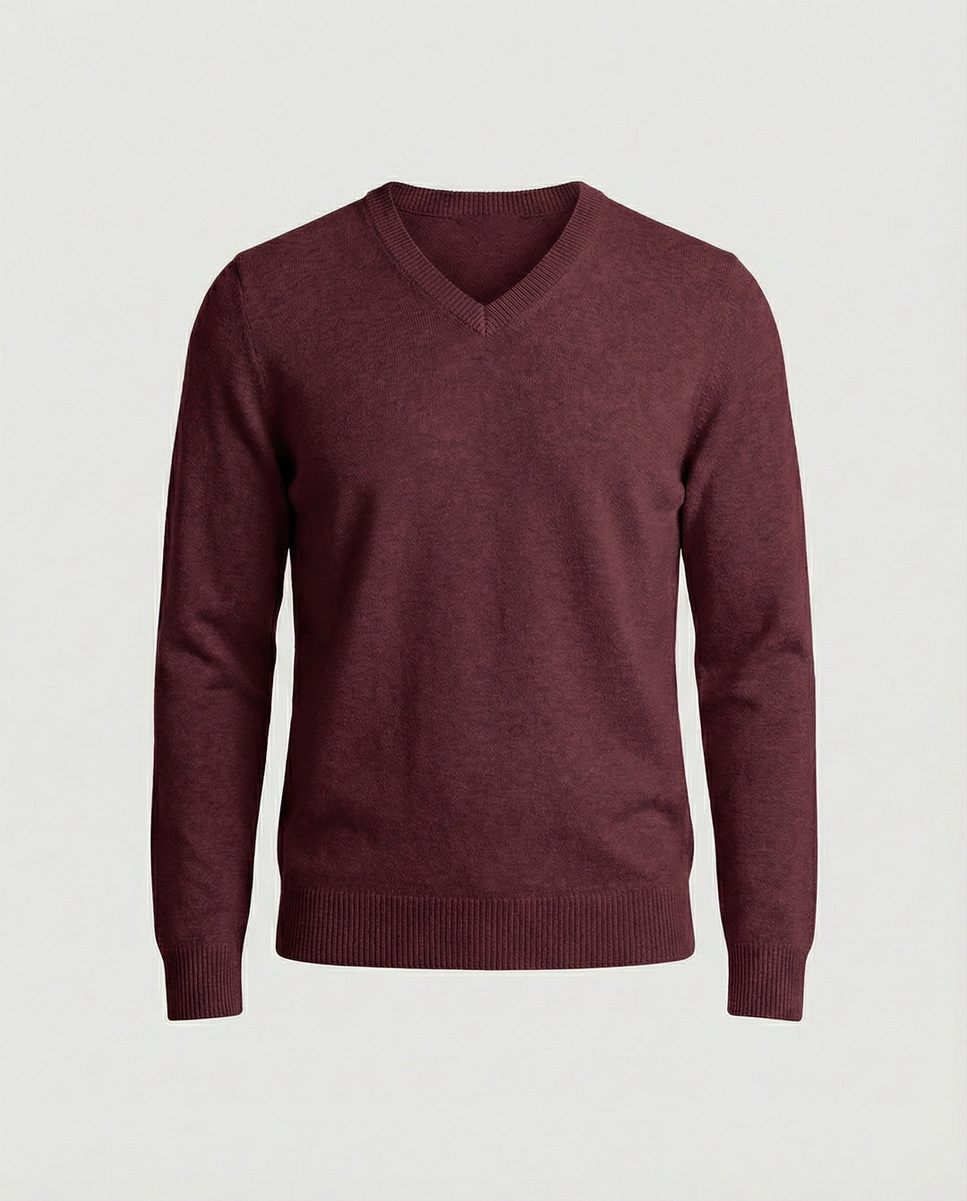 Herren V-Ausschnitt Pullover aus hochwertiger Baumwolle mit bequemer Passform R&B