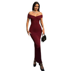 Damen Elegantes schulterfreies Maxikleid mit figurbetonender Silhouette R&B