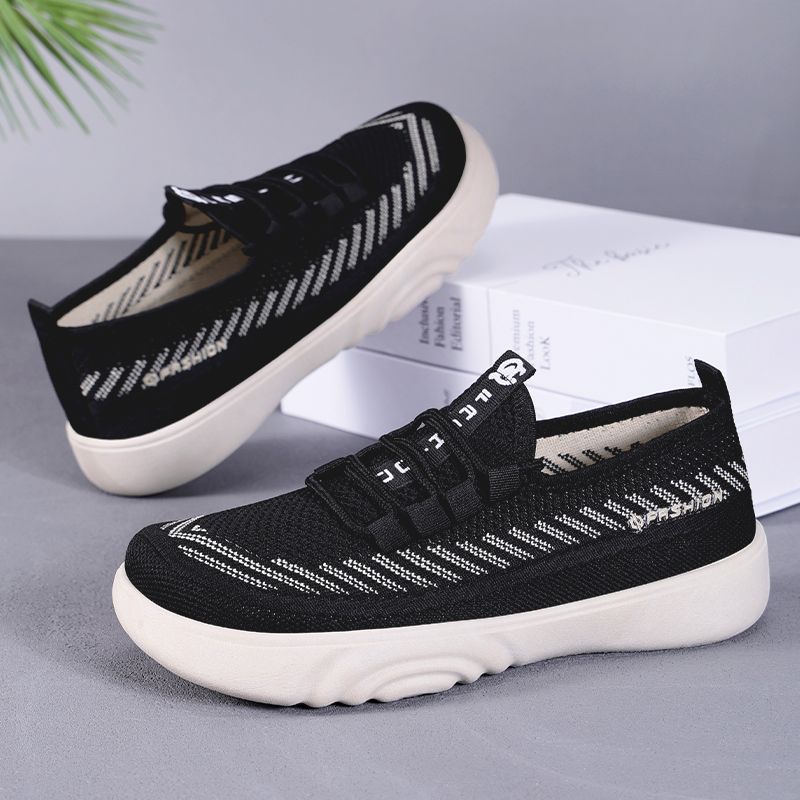 Damen Sportliche und atmungsaktive Freizeit-Sneaker mit elastischem Schnürsystem R&B