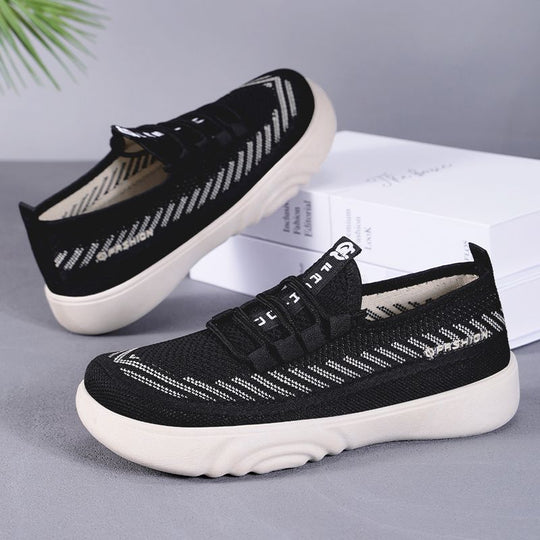 Damen Sportliche und atmungsaktive Freizeit-Sneaker mit elastischem Schnürsystem R&B