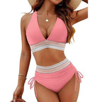 Damen Hochtailliertes Bikini-Set mit elastischen Details R&B