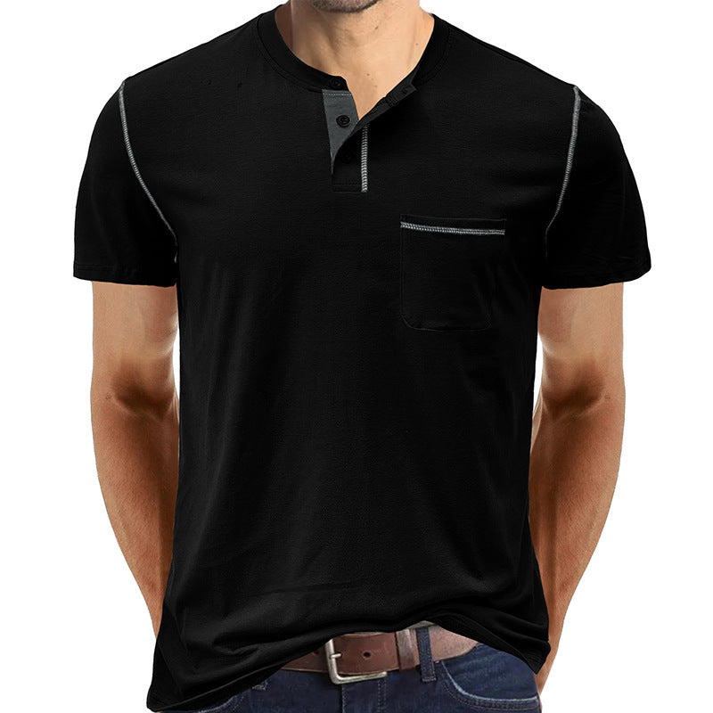 R&B | Kurzärmeliges Henley-Hemd