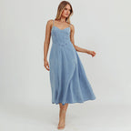 Damen Maxikleid mit zarter Korsett-Details R&B
