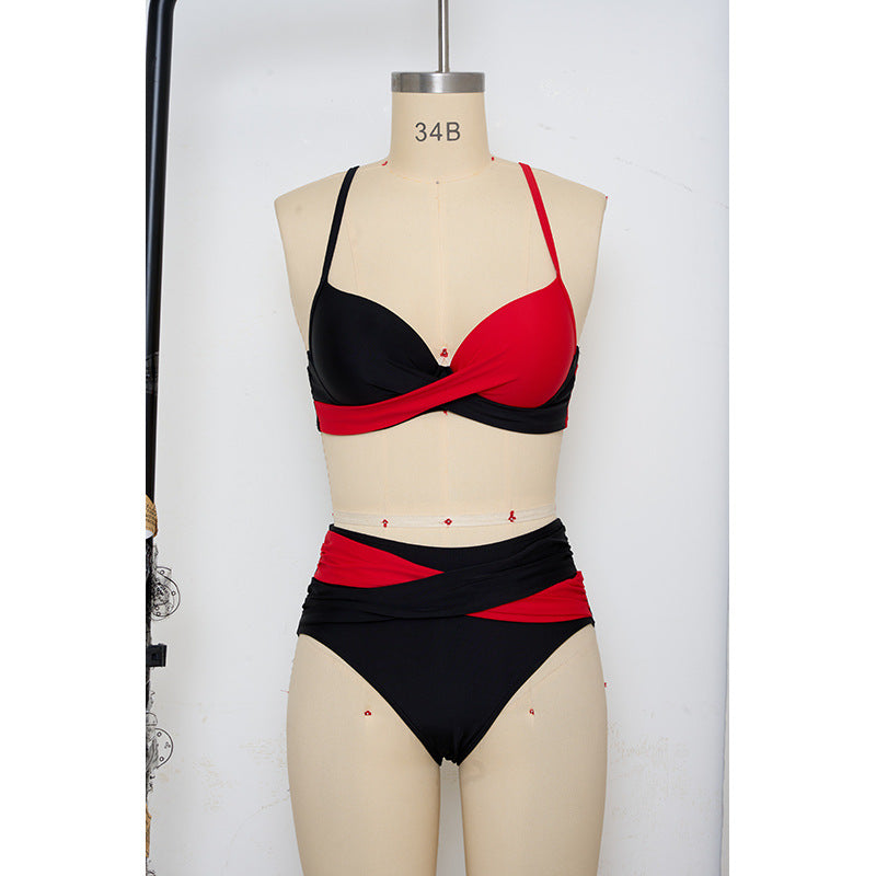 Damen Bikini Set mit verstellbaren Trägern und trendigem Pünktchenmuster R&B