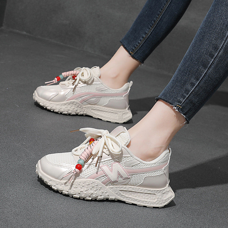 Damen Sportliche Sneaker mit flexibler Laufsohle und atmungsaktiver Netzstruktur R&B
