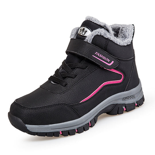 Damen Warm gefütterte Outdoor-Wanderschuhe mit verstellbarem Klettverschluss R&B