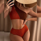 Damen Einseitiger Bikini mit raffiniertem Strukturdesign R&B