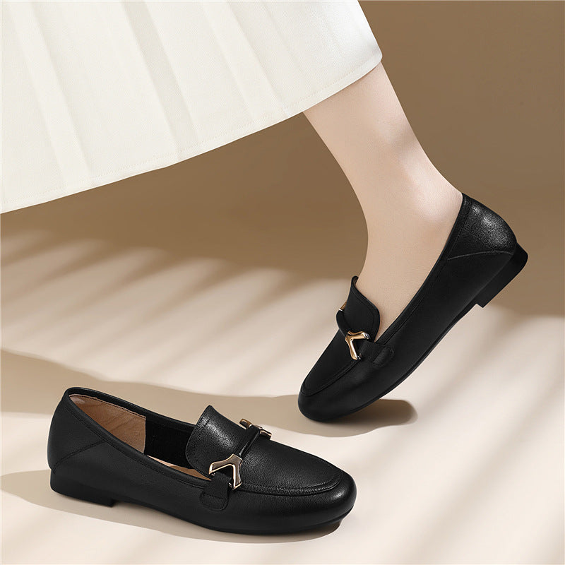 Damen Elegante Mokassins mit modischem Schnallen-Design R&B