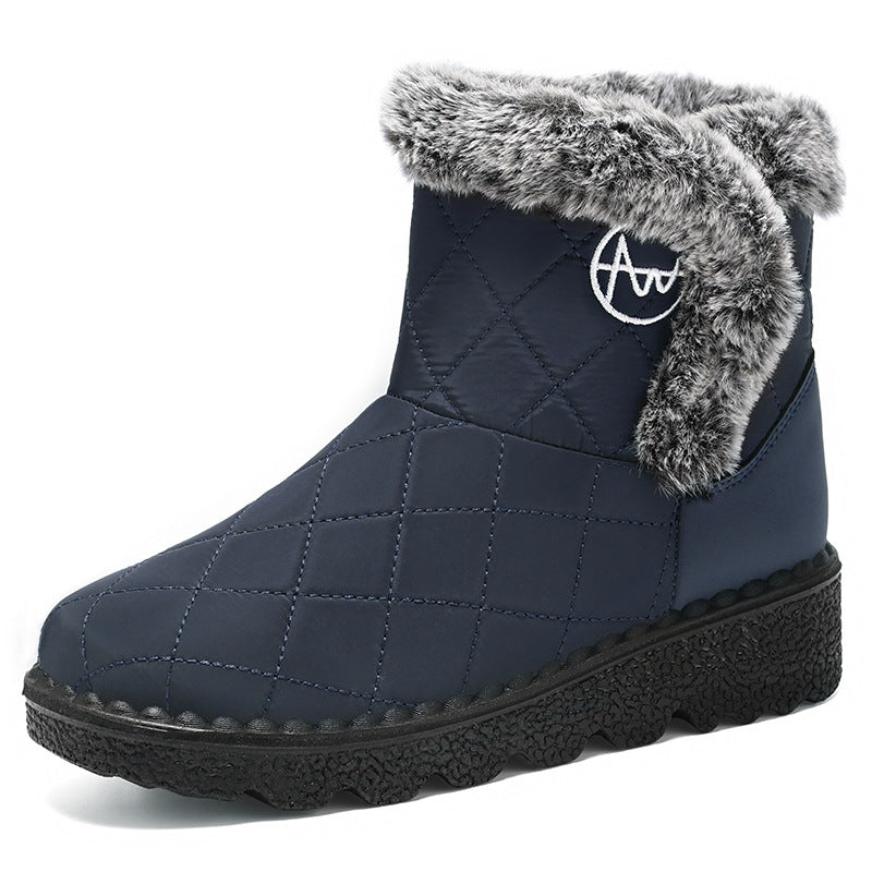 Damen Thermo-Winterstiefel mit weichem Kunstfellkragen R&B