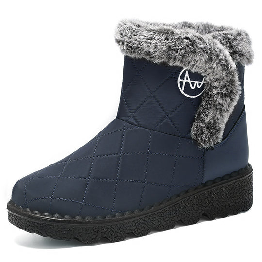 Damen Thermo-Winterstiefel mit weichem Kunstfellkragen R&B