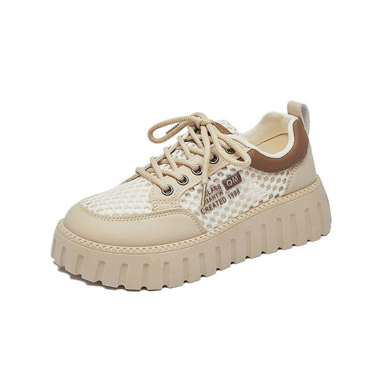 Damen Sportliche Sneakers mit atmungsaktiver Mesh-Oberfläche und rutschfester Gummisohle R&B