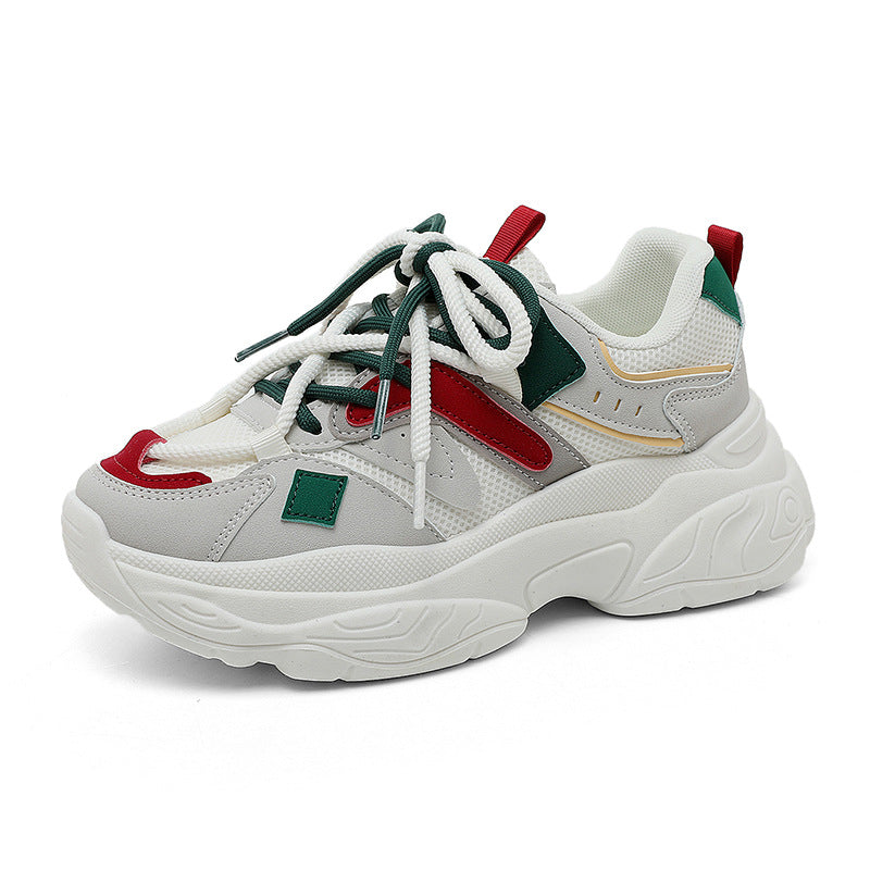 Damen Sportliche Chunky Sneakers mit atmungsaktiver Mesh-Oberfläche und stabiler Sohle R&B