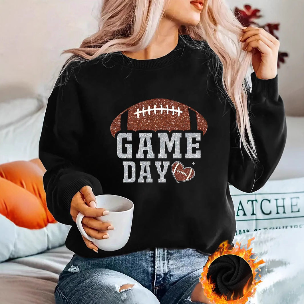 Damen Sportlicher Pullover mit trendy Grafikdesign R&B
