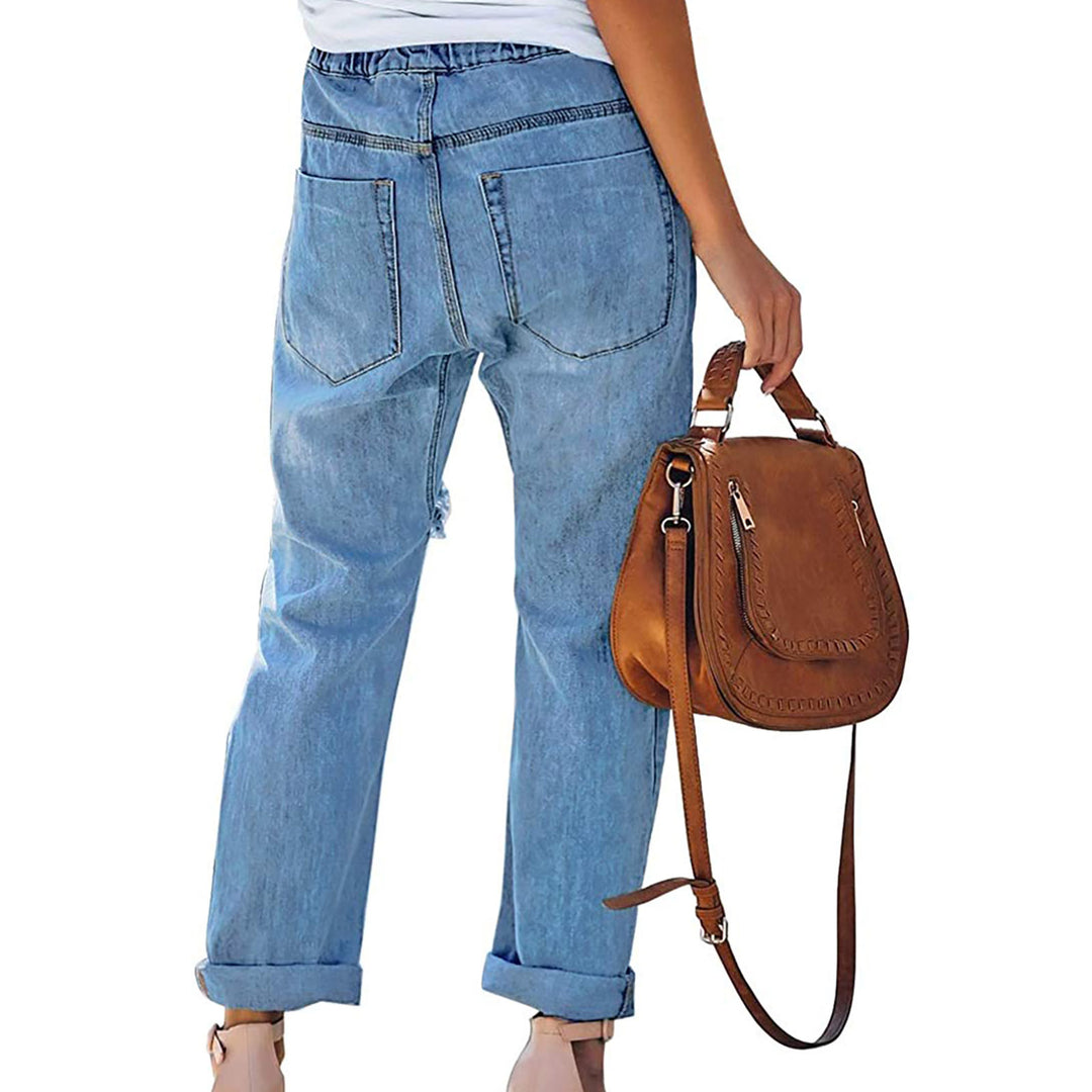 Damen Relaxed Fit Jeans mit modernen Rissen R&B