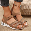 Damen Komfort-Sandalen mit modischem Riemendesign und funkelnden Strassakzenten R&B