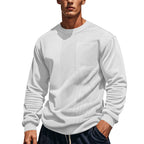 Herren lässiger Sweatshirt mit strukturiertem Design und praktischer Brusttasche R&B