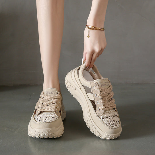 Damen modische Sneakers mit luftigen Einsätzen und komfortabler Dämpfung R&B