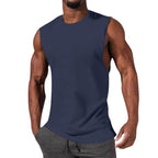 Herren ärmelloses Sport-Tanktop aus atmungsaktiver Baumwolle mit modernem Schnitt R&B