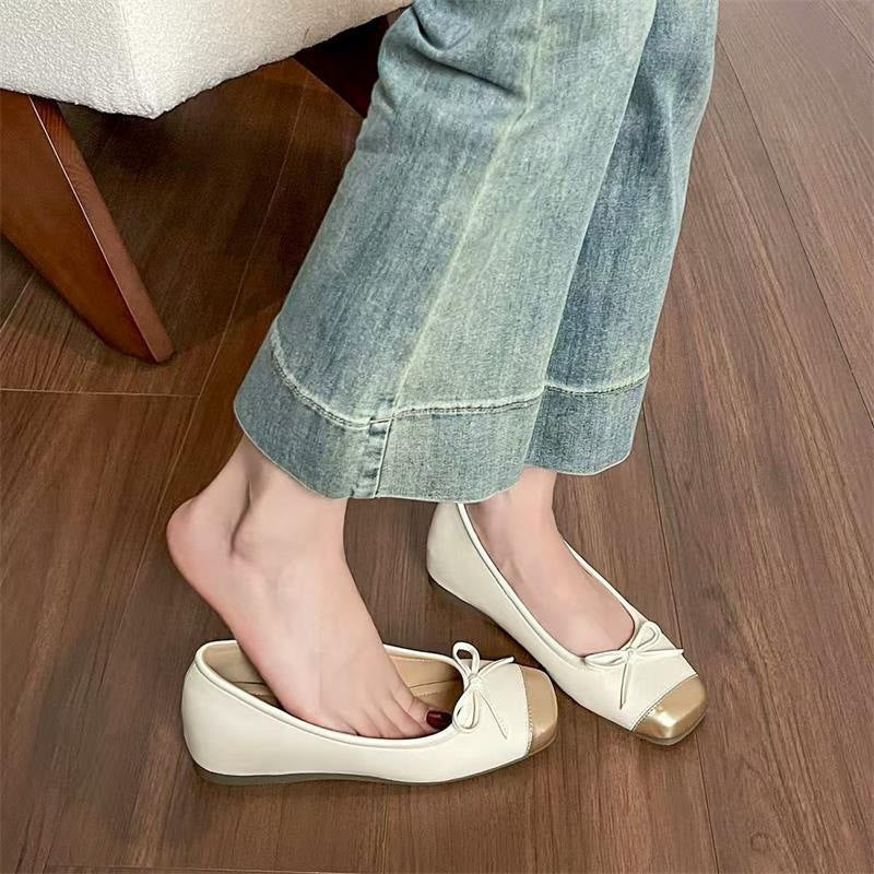 Damen Ballerinas mit modischem Schnürdetail und eleganter Zusatzapplikation R&B