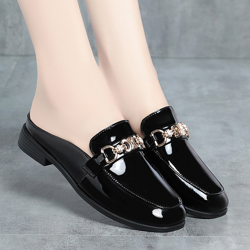 Damen Elegante Mules mit modischem Kettendetail R&B