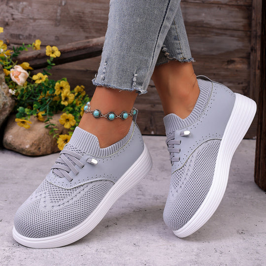 Damen komfortable Sneaker mit atmungsaktivem Obermaterial und flexiblem Fußbett R&B