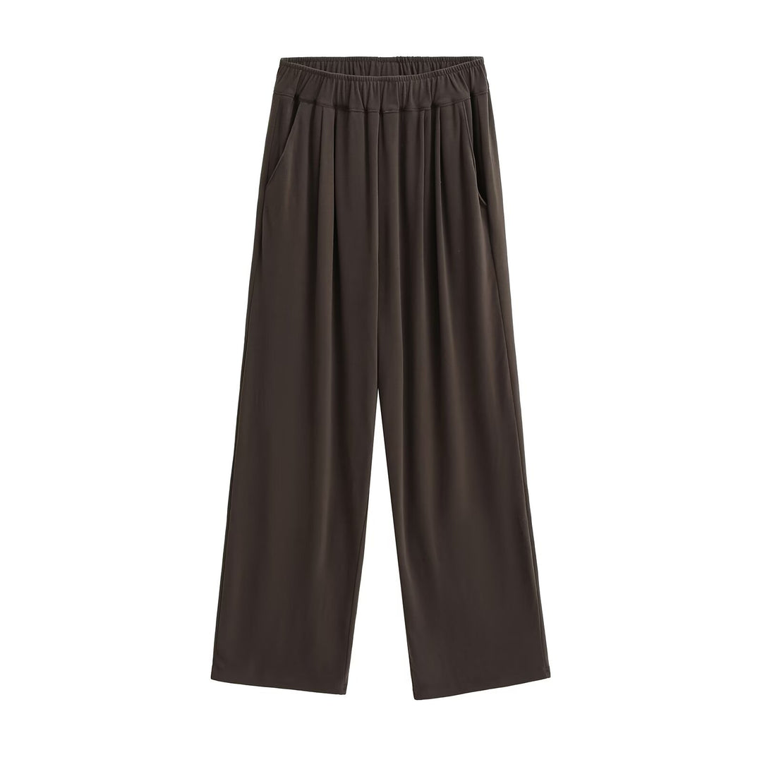 Damen Weite Chino-Hose mit elastischem Bund R&B