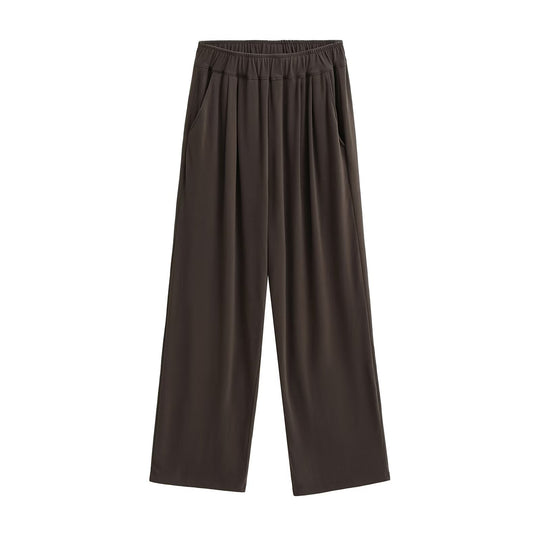 Damen Weite Chino-Hose mit elastischem Bund R&B
