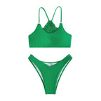 Damen Hochgeschnittener Bikini mit verstellbaren Trägern und eleganter Passform R&B