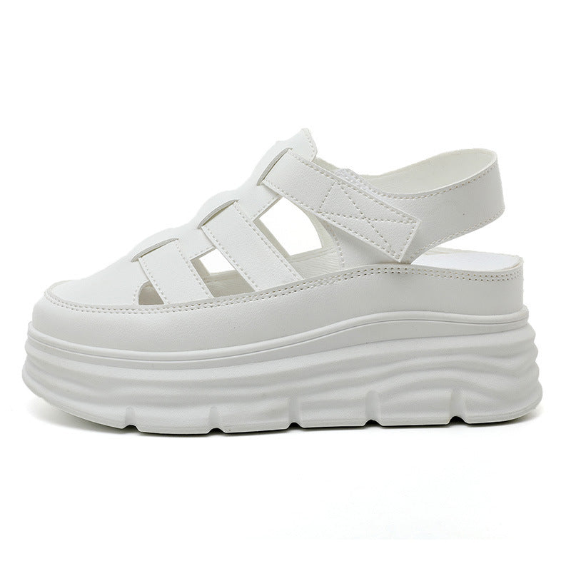 Damen modische Plateau Sandalen mit verstellbaren Riemen und dämpfender Sohle R&B