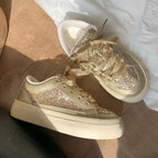 Damen Glitzernde Freizeit-Sneaker mit atmungsaktivem Obermaterial und rutschfester Sohle R&B