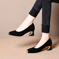 Damen elegante Pumps mit modischem Metall-Highlight und komfortablem Absatz R&B