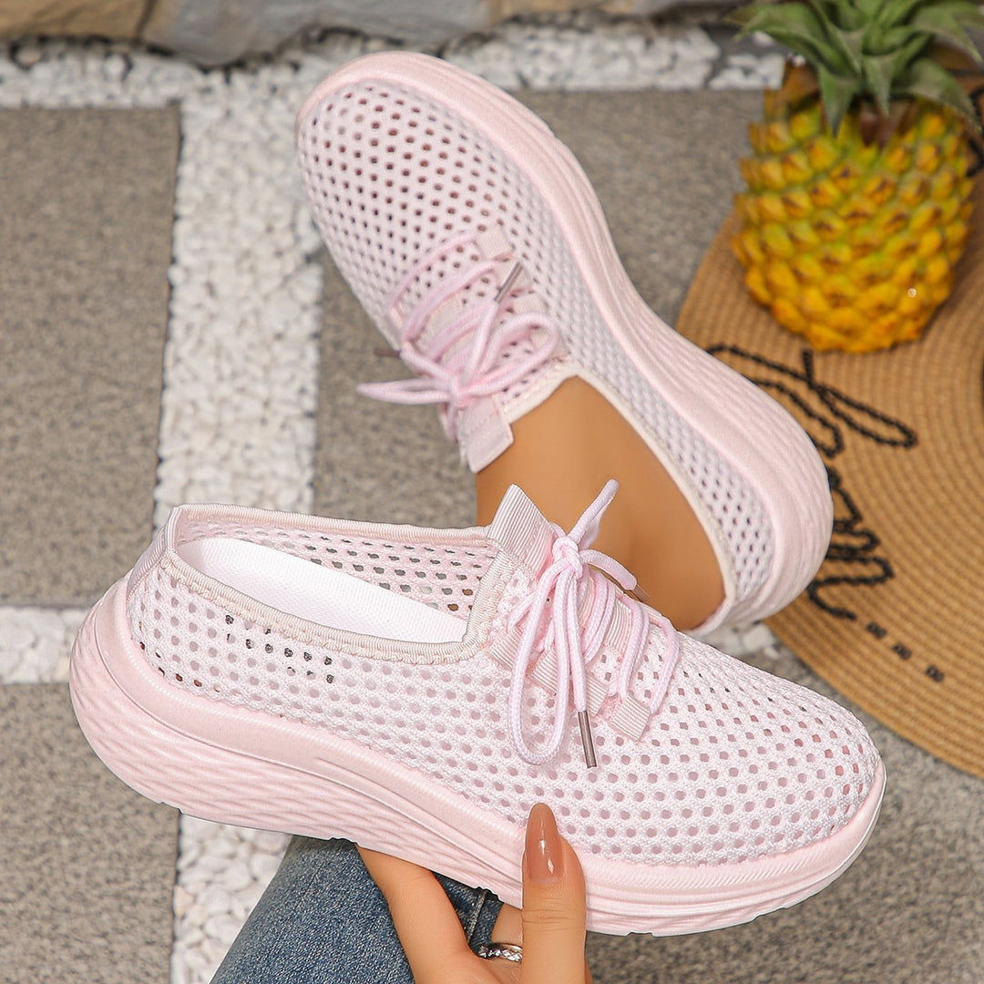 Damen atmungsaktive Sneaker mit elastischem Obermaterial und komfortabler Sohle R&B