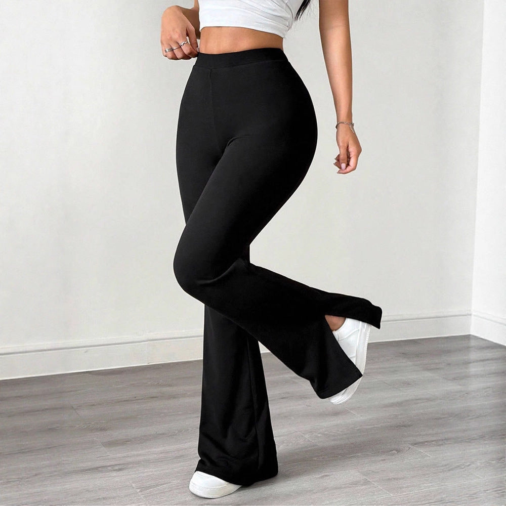 Damen elegante Flared-Hose aus flexibler Mikrofaser R&B