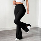 Damen elegante Flared-Hose aus flexibler Mikrofaser EB