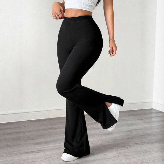 Damen elegante Flared-Hose aus flexibler Mikrofaser R&B