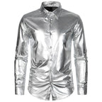 Herren Metallic Hemd R&B