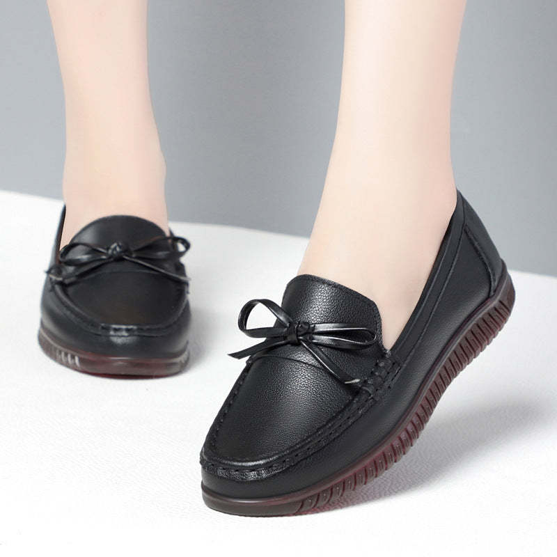 Damen Elegante Mokassins mit modischem Schleifendetail und rutschfester Sohle R&B