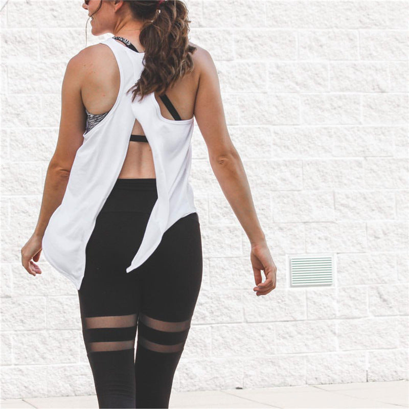 Damen Sportliche Leggings mit transparenten Einsätzen und hohem Bund R&B